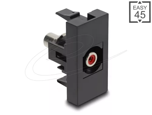Delock Easy 45 modul RCA anya - RCA anya piros / fekete (DL-90963)