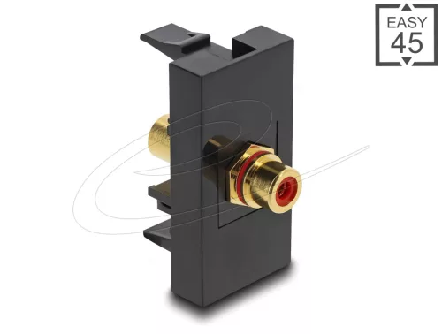 Delock Easy 45 modul RCA anya - RCA anya aranyozott piros / fekete (DL-90964)