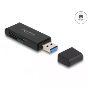   Delock SuperSpeed USB 5 Gbps kártyaolvasó SD és Micro SD memóriakártyákhoz (DL-91002)