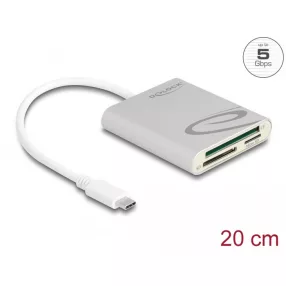  Delock USB Type-C  kártyaolvasó Compact Flash, SD vagy Micro SD memóriakártyákhoz (DL-91005)