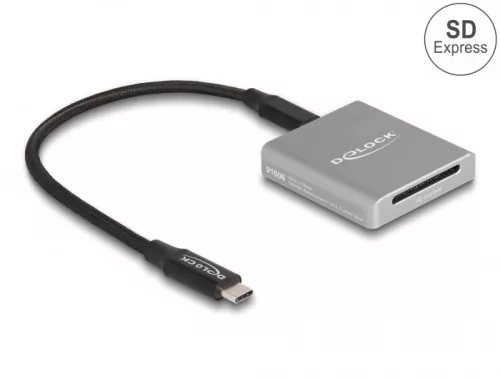 Delock USB Type-C  kártyaolvasó SD Express (SD 7.1) memóriakártyákhoz (DL-91006)