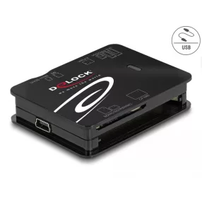   Delock USB 2.0 kártyaolvasó CF / SD / Micro SD / MS / xD / M2 memóriakártyákhoz (DL-91007)