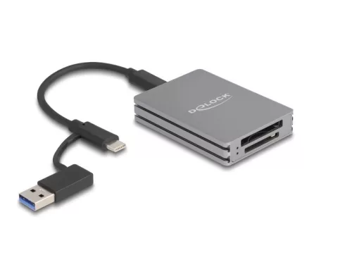 Delock USB Type-C  kártyaolvasó SD Express és CFexpress B-típusú memóriakártyákhoz (DL-91011)