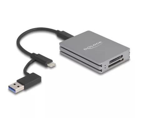 Delock USB Type-C  kártyaolvasó SD Express és CFexpress A-típusú memóriakártyákhoz (DL-91013)