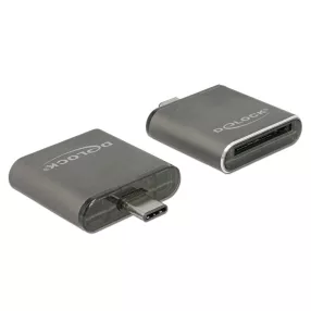   Delock USB Type-C csatlakozóval ellátott SDHC / SDXC UHS-II / MMC egy nyílású kártyaolvasó (DL-91498)