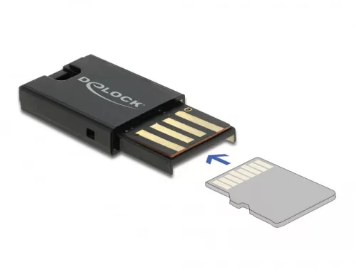 Delock USB 2.0 kártyaolvasó Micro SD memóriakártyákhoz (DL-91603)
