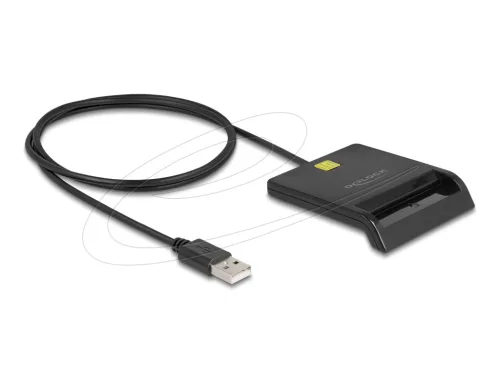 Delock USB 2.0 okoskártya olvasó érintő chip-es okoskártyákhoz (DL-91724)