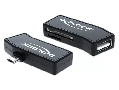 Delock Micro USB OTG kártyaolvasó + USB (DL-91730)