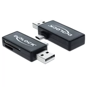   Delock Micro USB OTG-kártyaolvasó + USB A-csatlakozódugó (DL-91731)