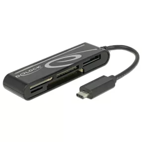   Delock USB 2.0 kártyaolvasó USB Type-C bementi csatlakozóval 5 nyílással (DL-91739)