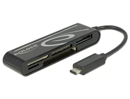 Delock USB 2.0 kártyaolvasó USB Type-C bementi csatlakozóval 5 nyílással (DL-91739)