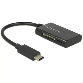   Delock USB 3.1 Gen 1 kártyaolvasó USB Type-C bementi csatlakozóval 4 nyílással (DL-91740)