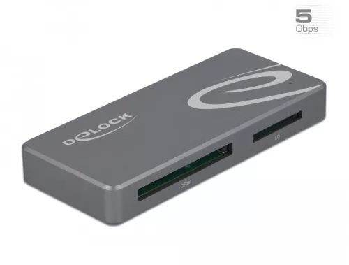 Delock USB Type-C  kártyaolvasó CFast és SD memóriakártyákhoz + USB Hub A-típusú és USB Type-C  port (DL-91754)