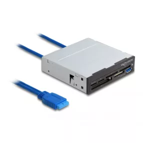   Delock 3.5  SuperSpeed USB kártyaolvasó 6 csatlakozási felülettel + 1 x A-típusú USB anyával (DL-91759)