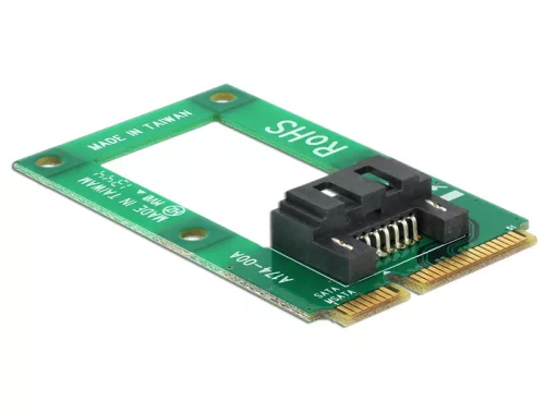 Delock MiniPCIe átalakító mSATA teljes méret > 1 x SATA 7 pin anya (DL-95240)