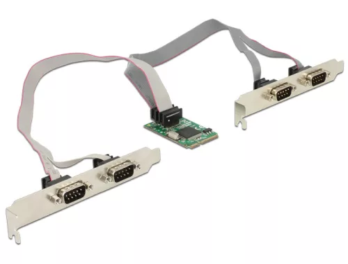 Delock MiniPCIe modul I/O PCIe teljes méret 4 x soros RS-232 (DL-95243)