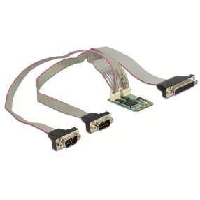   Delock modul MiniPCIe I/O PCIe teljes méretű 2 x soros RS-232 + 1 x párhuzamos (DL-95246)