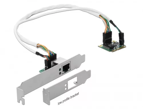 Delock Mini PCIe I/O PCIe félméretű 1 db. Gigabit LAN alacsony profilú (DL-95265)