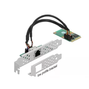   Delock Mini PCIe I/O PCIe teljes méretű 1 x RJ45 Gigabit LAN (DL-95266)