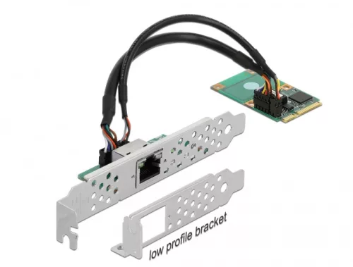Delock Mini PCIe I/O PCIe teljes méretű 1 x RJ45 Gigabit LAN (DL-95266)