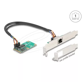   Delock Mini PCIe I/O PCIe teljes méretű 1 x RJ45 Gigabit LAN (DL-95268)