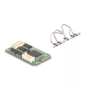   Delock Mini PCIe I/O PCIe teljes méretű 4 x soros RS-232 (DL-95278)