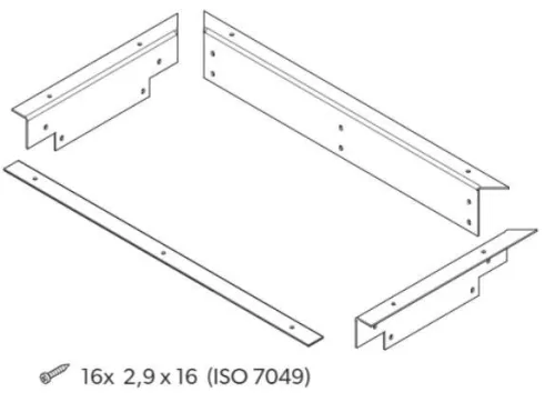 Dometic beépítőkeret CD20/CD30 hűtőszekrényhez 9105900023 (DOM-088-999)