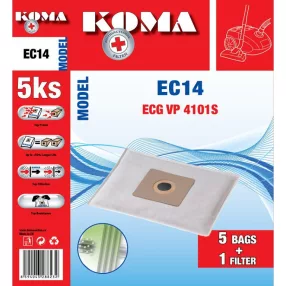   KOMA EC 14S Microfilteres porszívó porzsák 5db/cs. + 1 db. filter