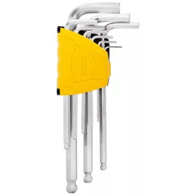   Deli Tools EDL3088 imbuszkulcs készlet 9 részes 1.5-10mm, extra hosszú gömbvégű