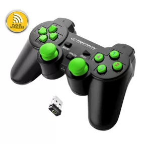 Esperanza Gladiator Wireless Gamepad PS3/PC fekete/zöld