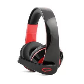   Esperanza Condor mikrofonos gamer fejhallgató, sztereó, piros