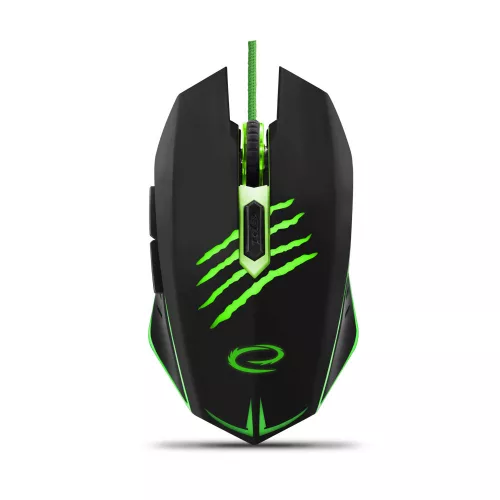 Esperanza Claw MX209 Gamer vezetékes optikai egér 6D, USB, fekete-zöld