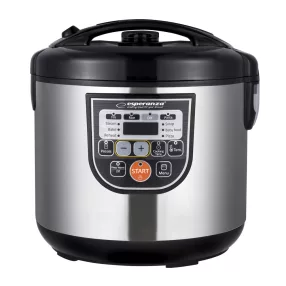   Esperanza Mate Steam multifunkciós fozoedény, 860 W,fekete-ezüst