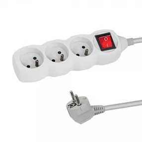 Esperanza hosszabbító 3 aljzat kapcsoló 1,5 m fehér