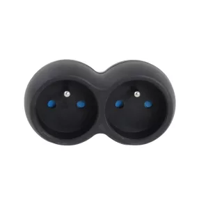 Esperanza elektromos aljzatelosztó 2 aljzatos fekete