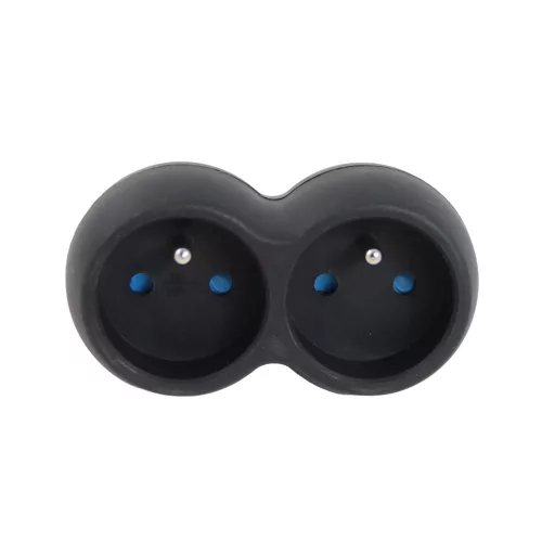 Esperanza elektromos aljzatelosztó 2 aljzatos fekete