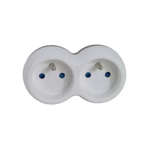 Esperanza elektromos aljzatelosztó 2 aljzatos fehér/szürke