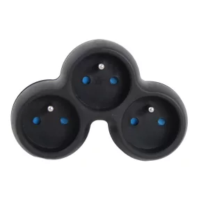 Esperanza elektromos aljzatelosztó 3 aljzatos fekete