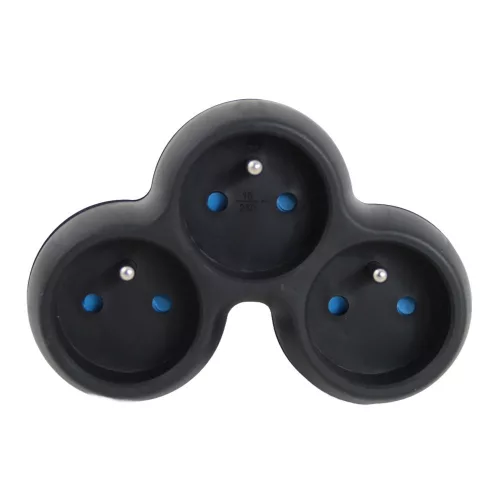 Esperanza elektromos aljzatelosztó 3 aljzatos fekete