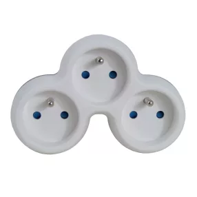   Esperanza elektromos aljzatelosztó 3 aljzatos fehér/szürke