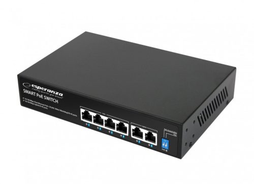 Esperanza 4 poe+2 uplink port ethernet kapcsoló 10/100 SPINNER