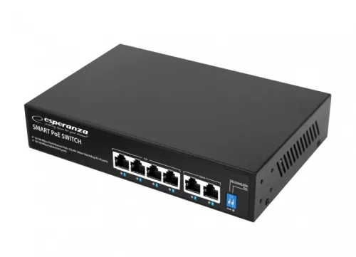 Esperanza 4 poe+2 uplink port ethernet kapcsoló 10/100 SPINNER