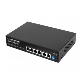   Esperanza 4 poe + 2 uplink port ethernet kapcsoló 10/100/1000 GOLIATH