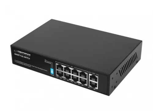 Esperanza 8 poe + 2 uplink port ethernet kapcsoló 10/100/1000 MATRIX