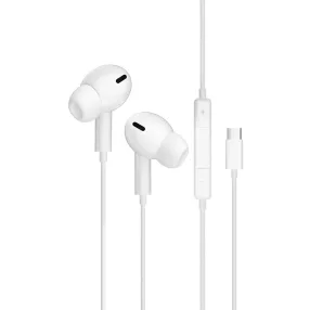   JELLICO vezetékes fülhallgató EP3A USB-C mikrofonnal 1.2M fehér, EP3A-USBC