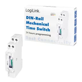 Logilink Mechanikus időkapcsoló DIN-sínekhez (ET0009)