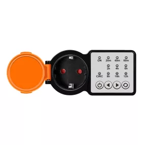   Logilink Kültéri időkapcsoló, CEE 7/3, Időzítő, IP44, 3600 W, fekete/narancssárga (ET0015)