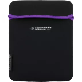   ESPERANZA NEOPRÉN TÁSKA 9.7" ET172V TABLETHEZ FEKETE/LILA ET172V