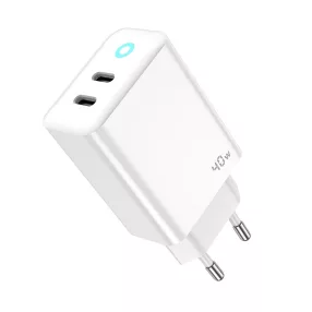 Jellico EU19 Hálózati töltő 40W 2 x USB-C, fehér