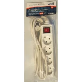   Well EXTS-4S3M-SW-WL HK4-3m Négy férőhelyes földelt kapcsolós elosztó.